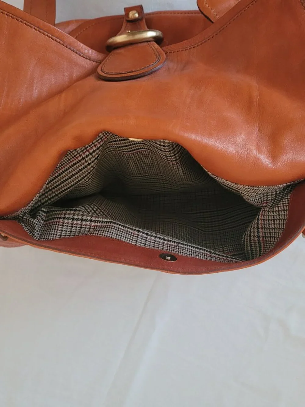 Leather Hobo Bag Francesco Biasia Orange